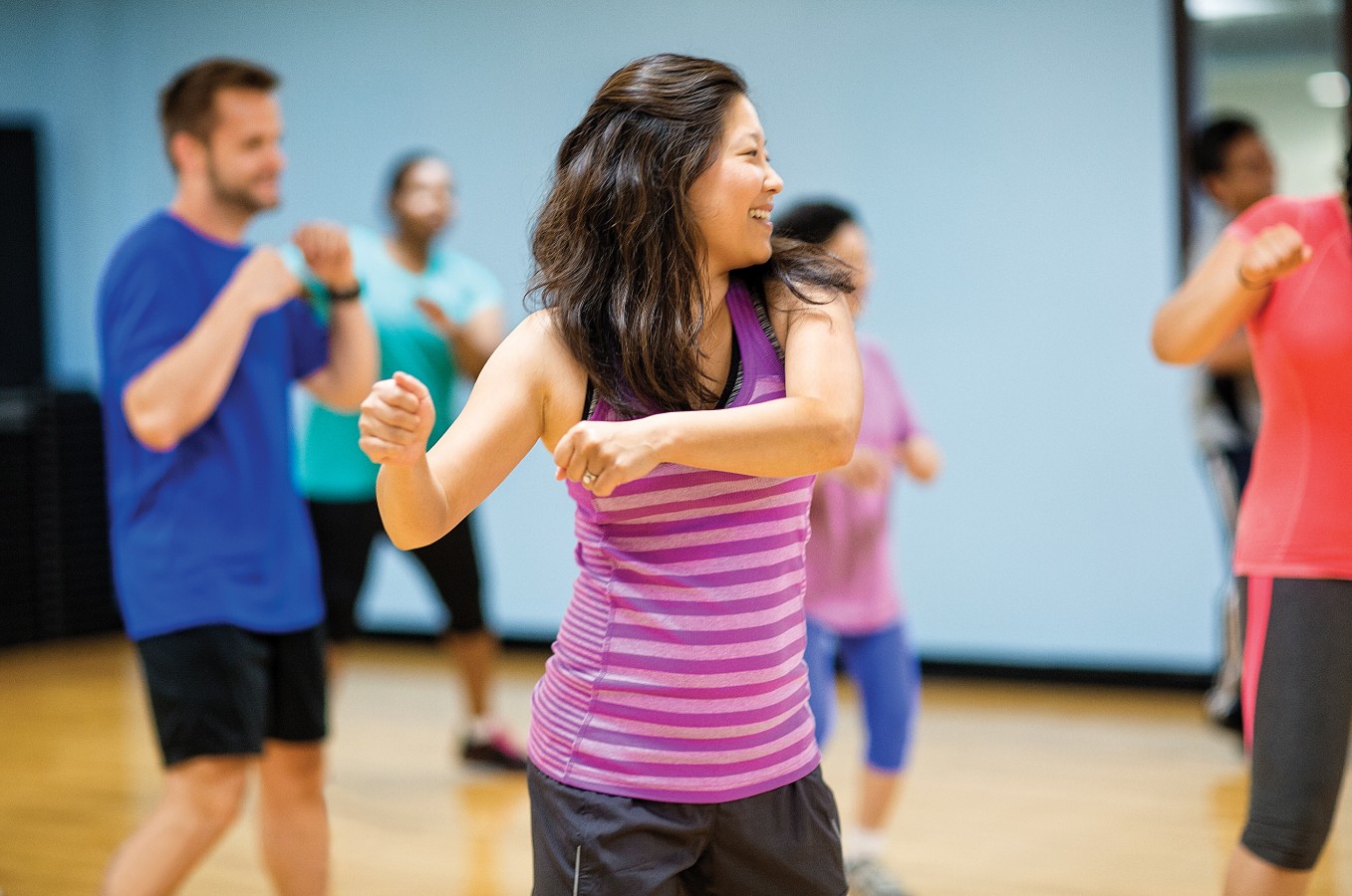 Group fitness will keep you healthy, connected and having fun. We offer 110 group exercise and water exercise classes each week ranging from Power Muscle, Yoga, Pilates, Kickboxing, Zumba,  Boot Camp, Water Aerobics, Cycling and more.
